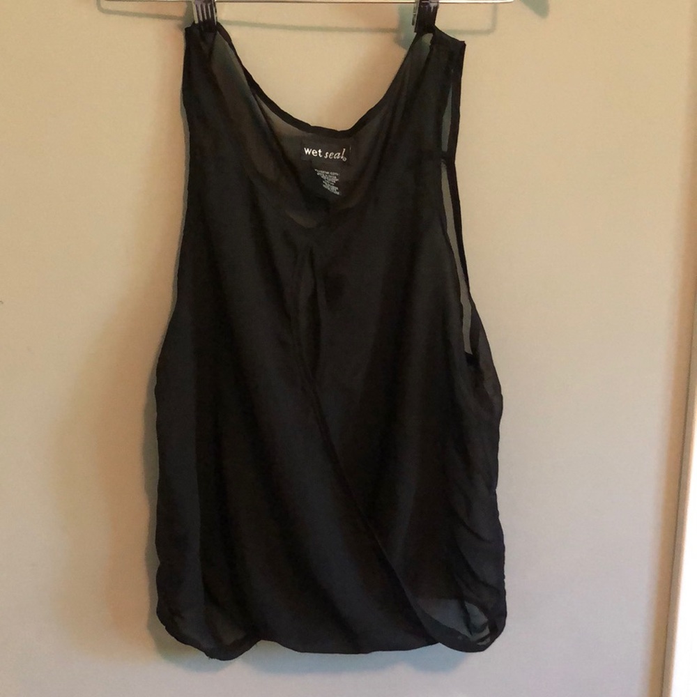 Sheer Black Tank Top